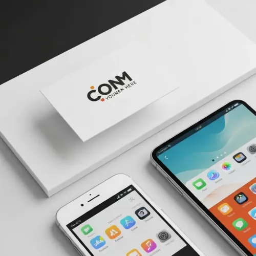 Logo mockup showing AI generated logo on different branding materials