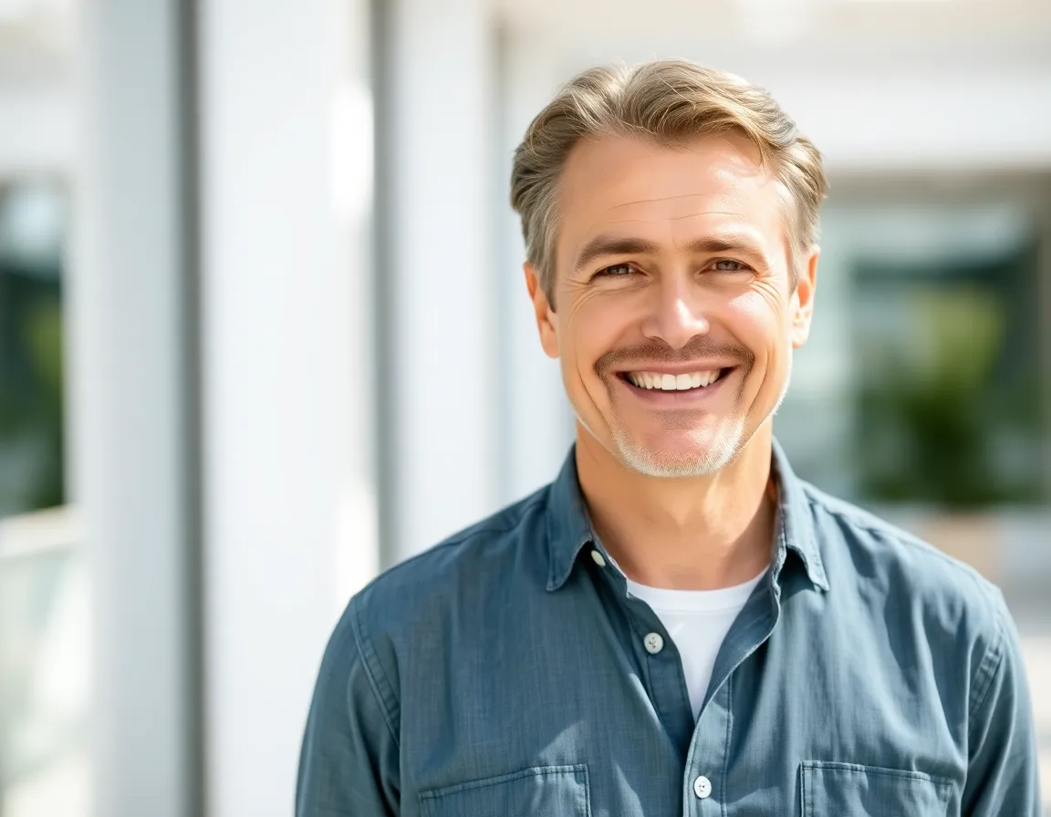Confident man representing prostate health success