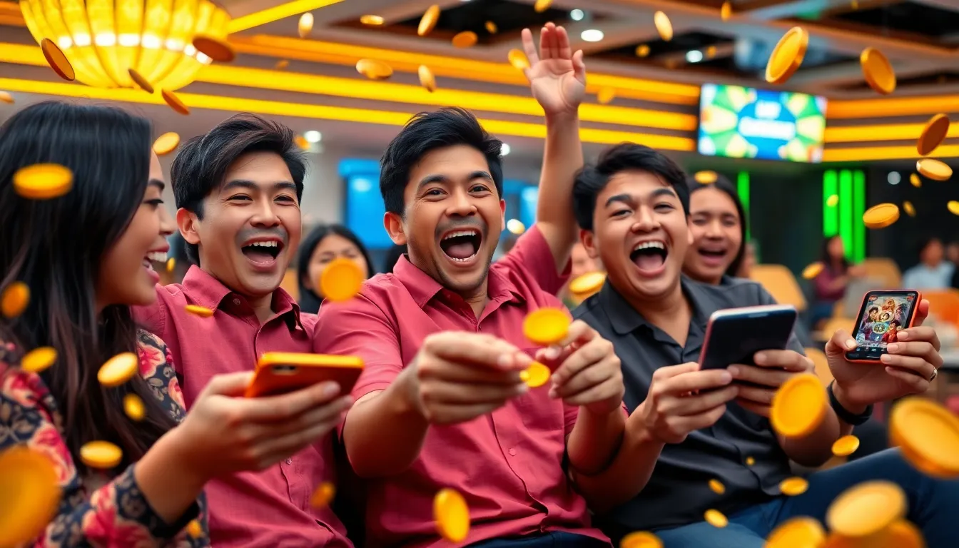 Pemain BolaTangkas merayakan kemenangan