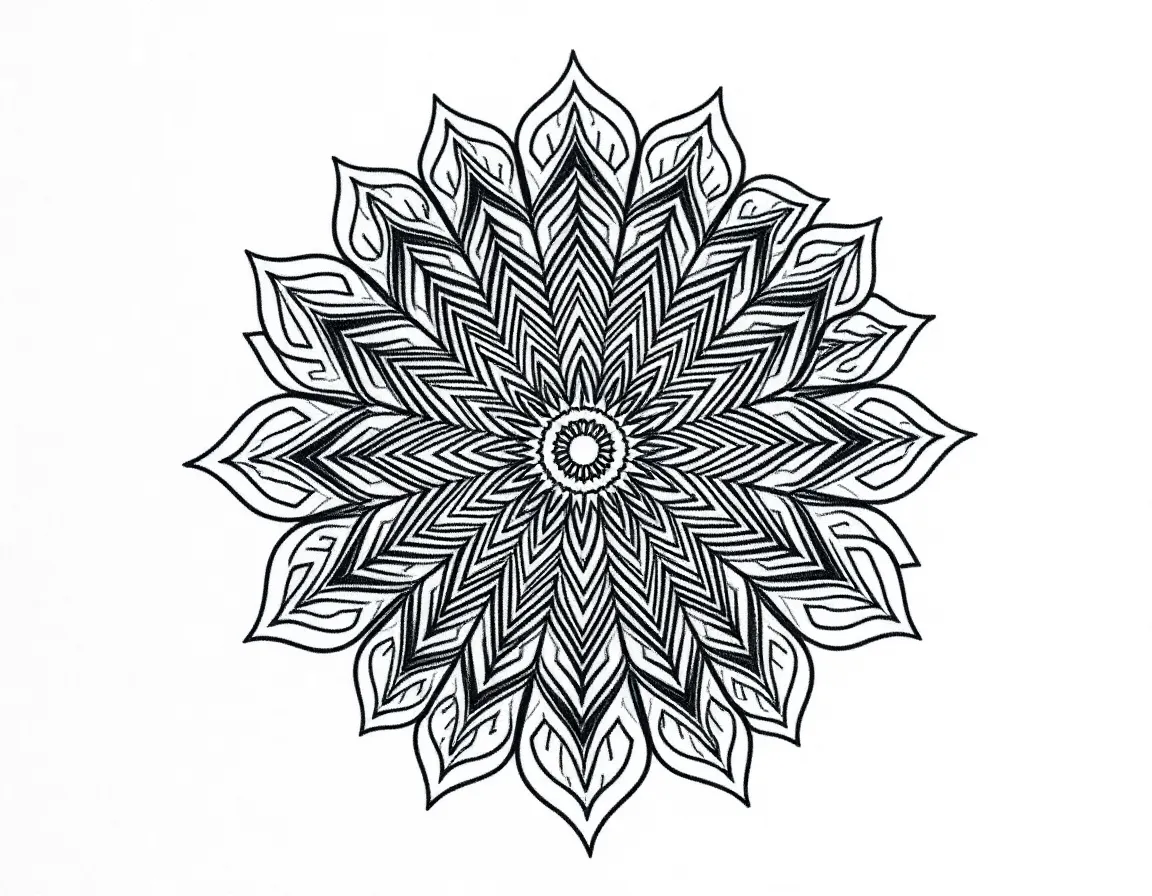 Geometric mandala tattoo