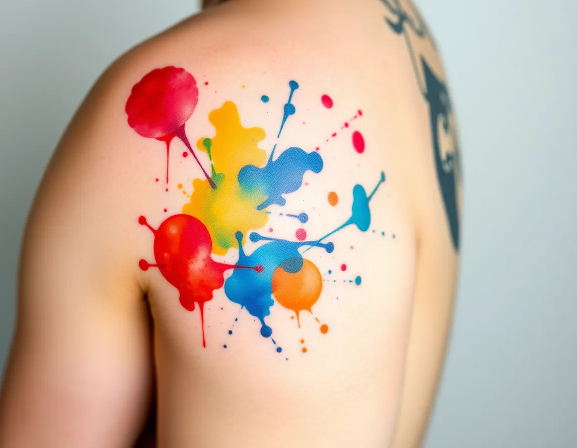 Watercolor style tattoo
