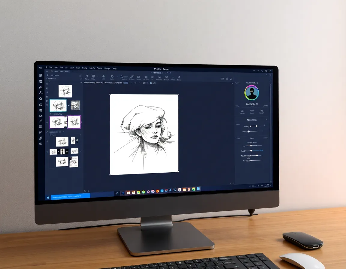 Step 2: Apply sketch effect