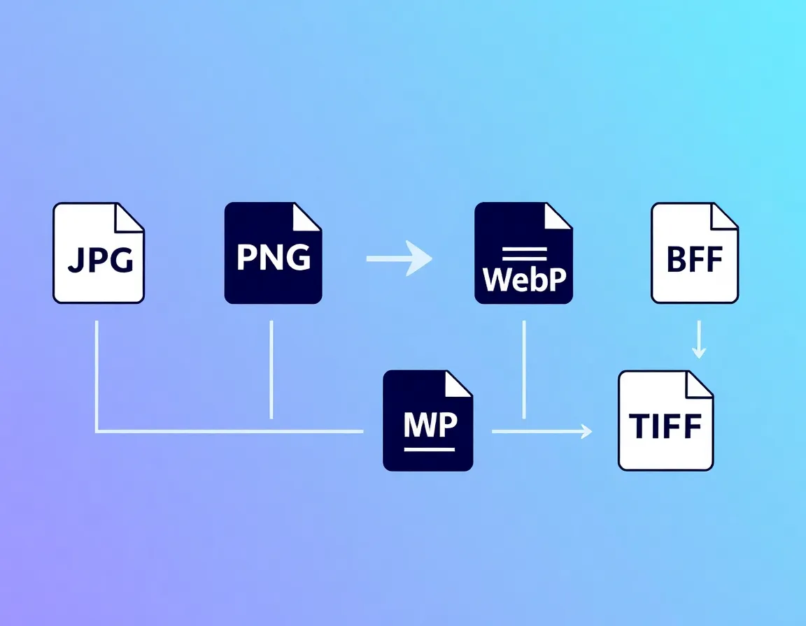 Home image format conversion visualization showing supported formats