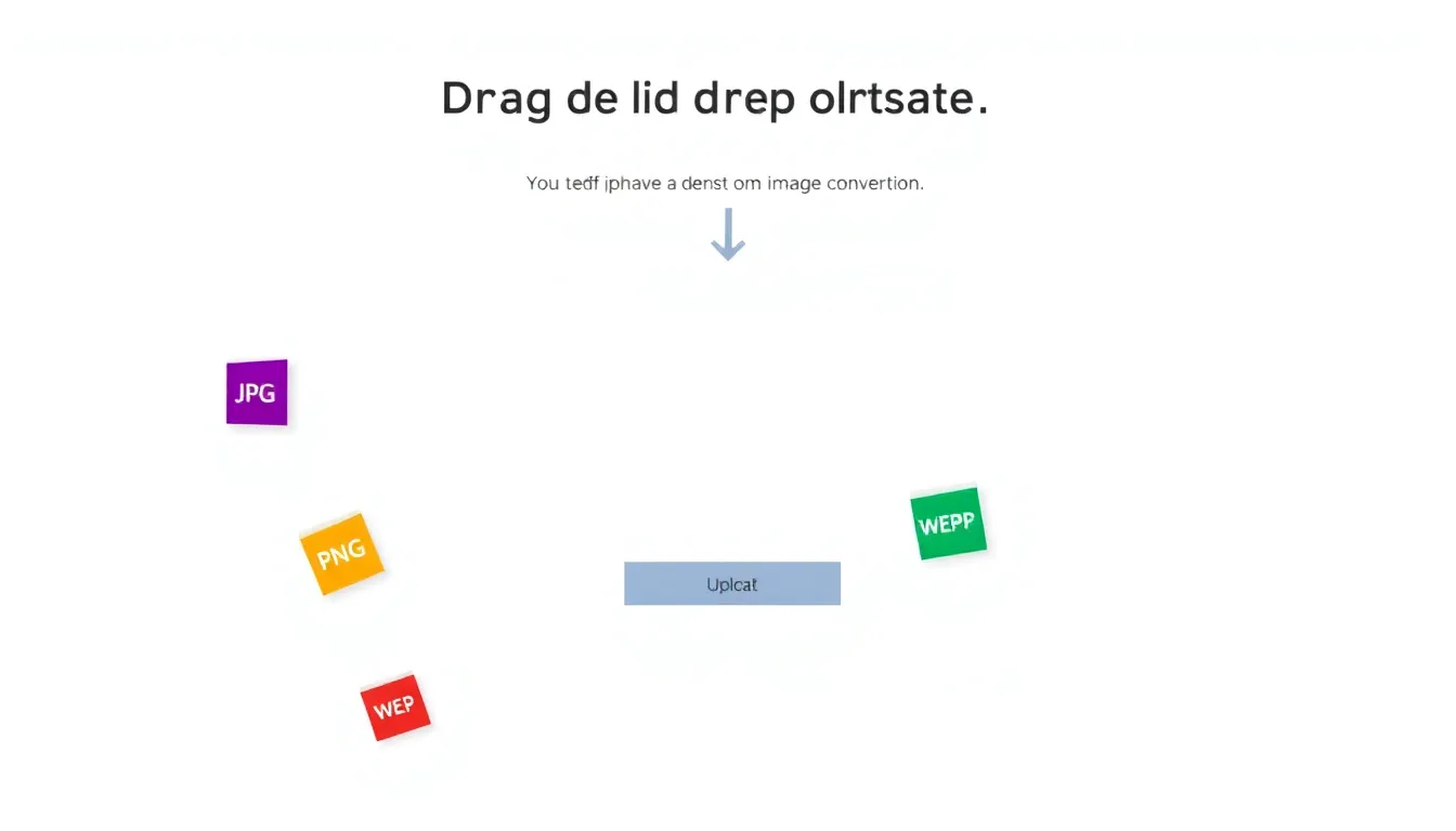 Free home image converter interface showing drag and drop functionality
