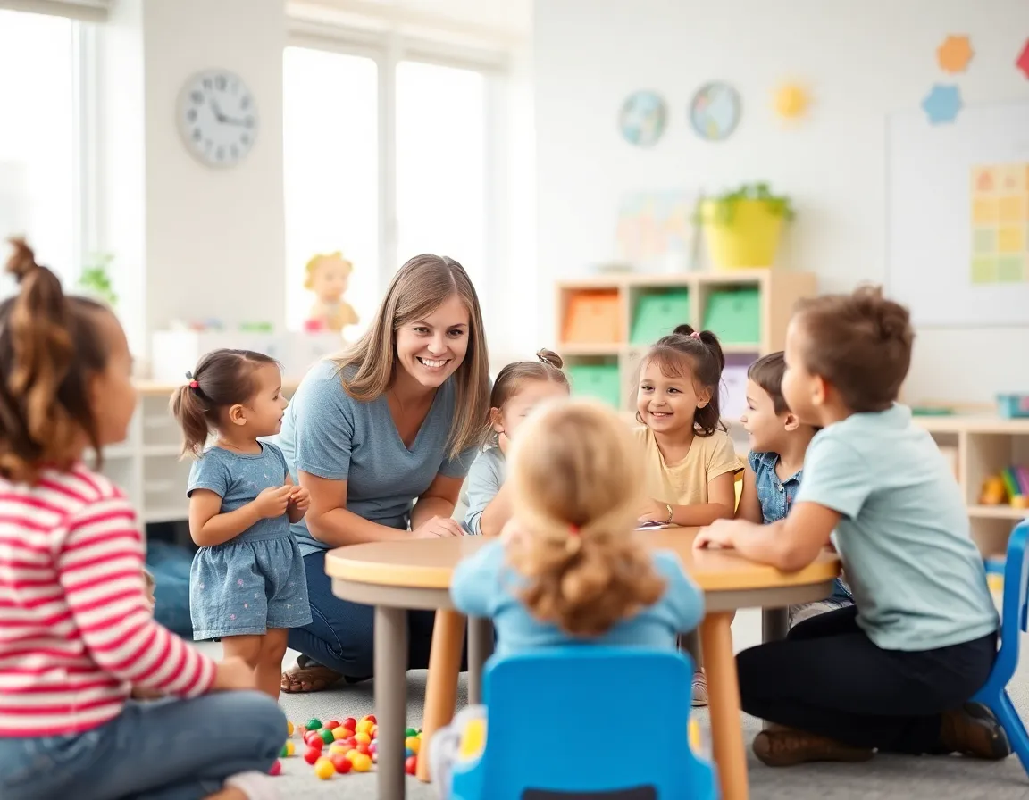 CRA-Babycare professional team with children