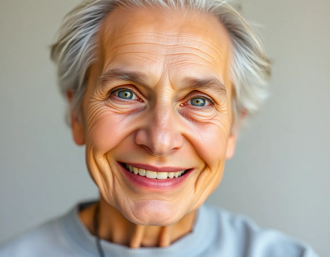 Person with healthy clear vision