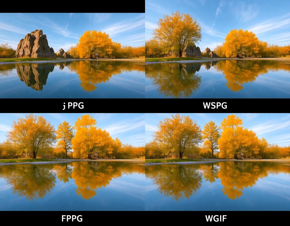 Image format comparison showcase