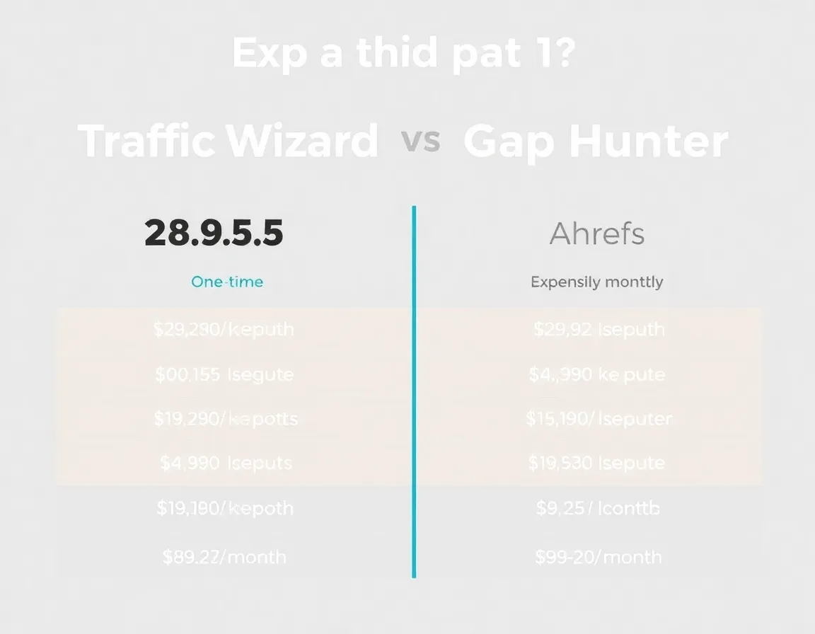Pricing comparison chart