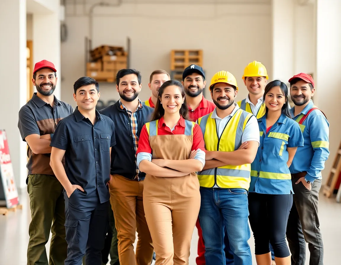 Diverse workers in USA