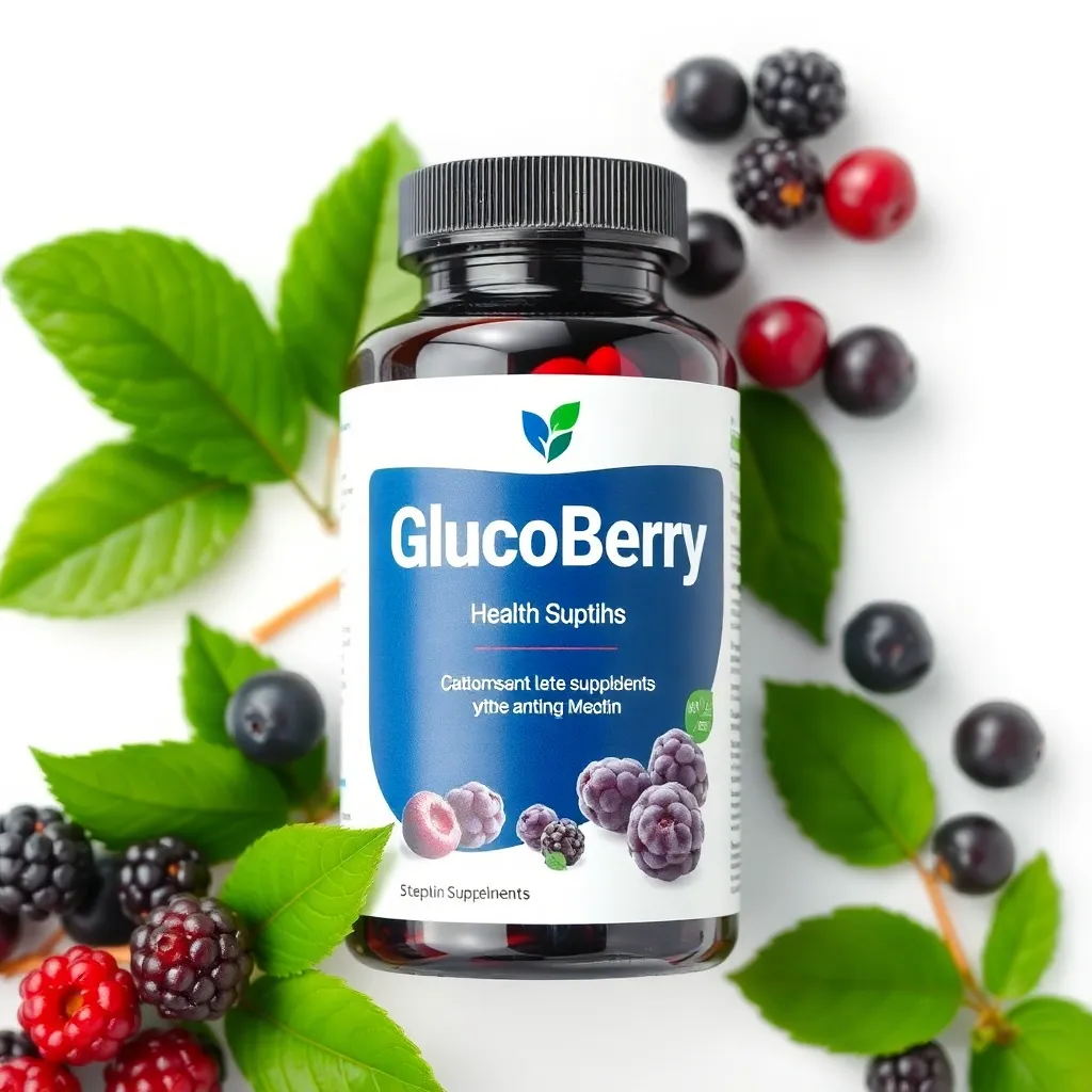 GlucoBerry supplement bottle