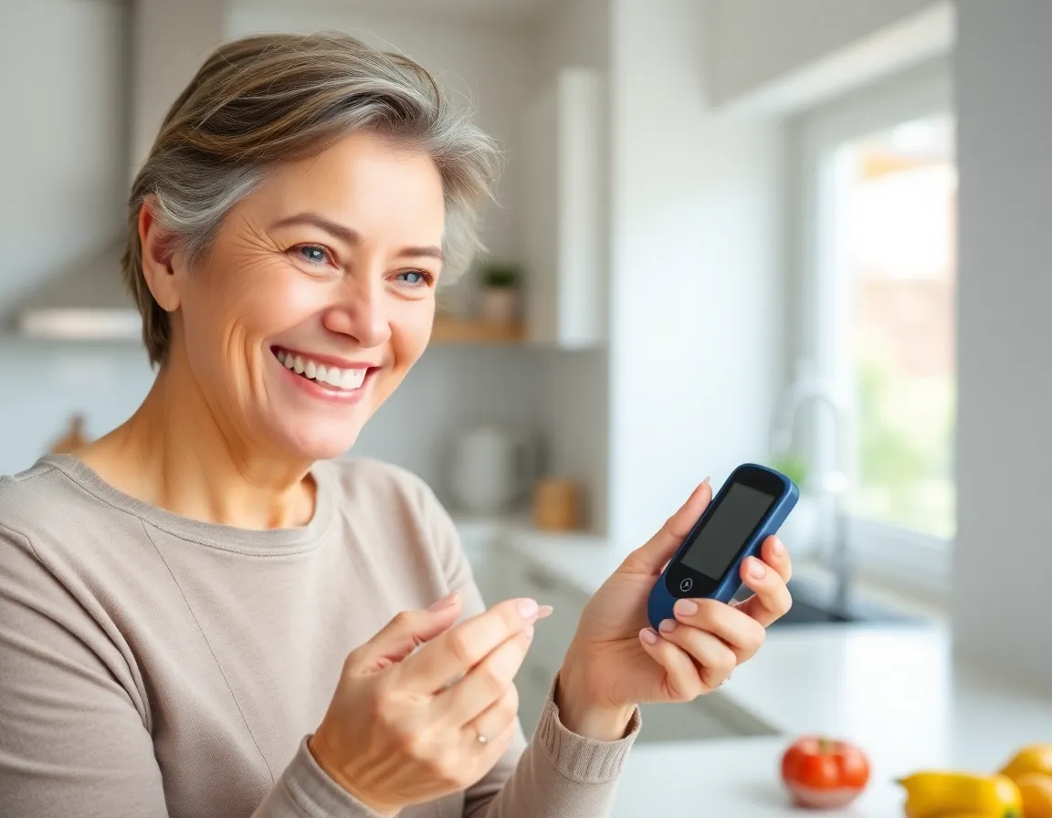 Person managing blood sugar naturally