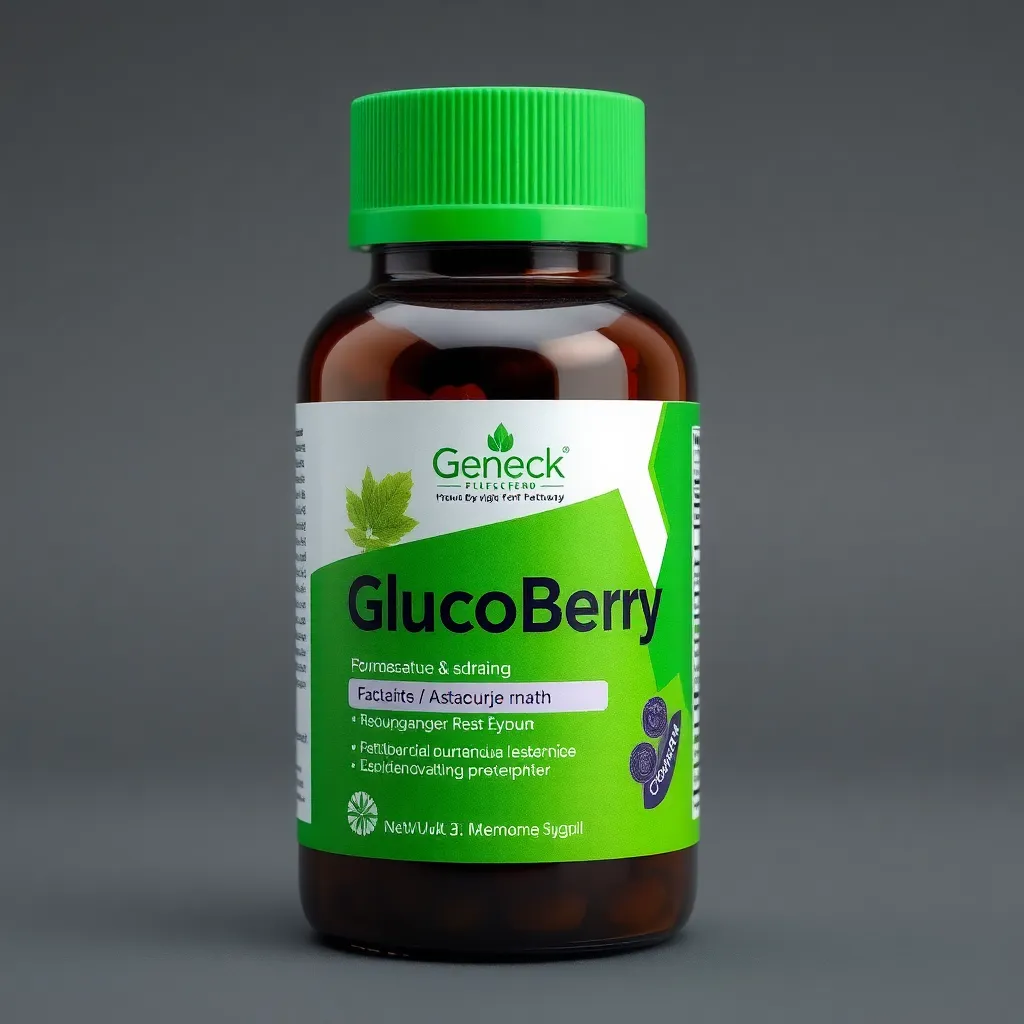 GlucoBerry supplement bottle