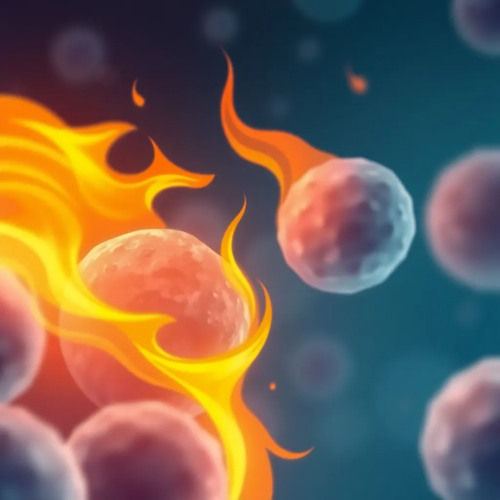 Fat burning process illustration