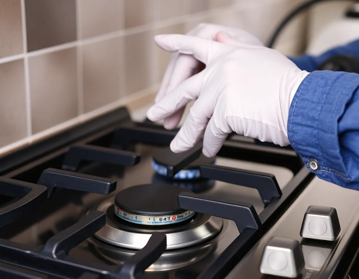 Gas stove repair work