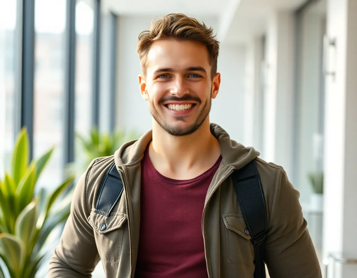 Confident man with natural energy and vitality