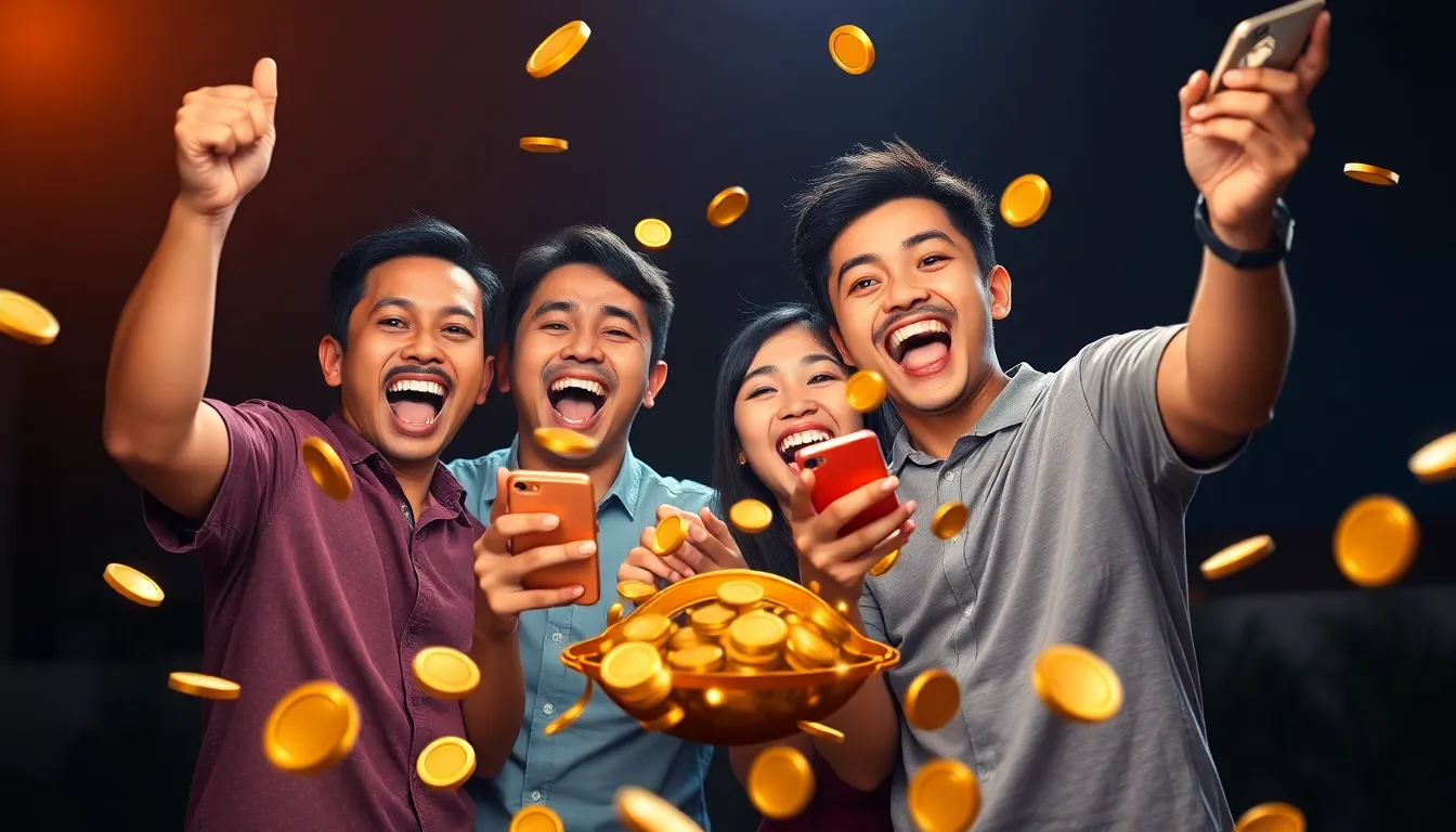 Pemain HolySlot merayakan kemenangan