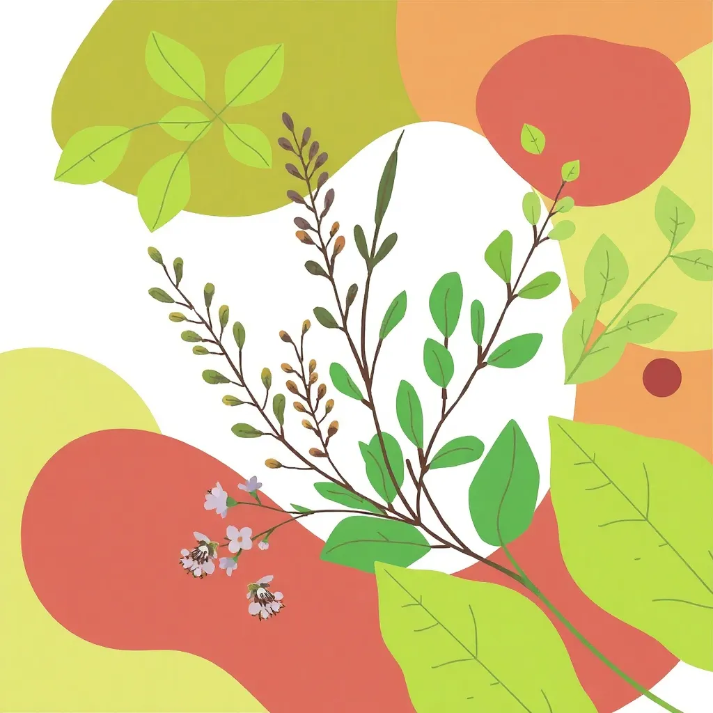 Natural ingredients illustration