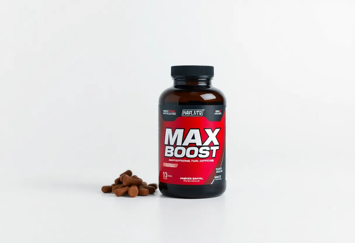 Max Boost supplement bottle
