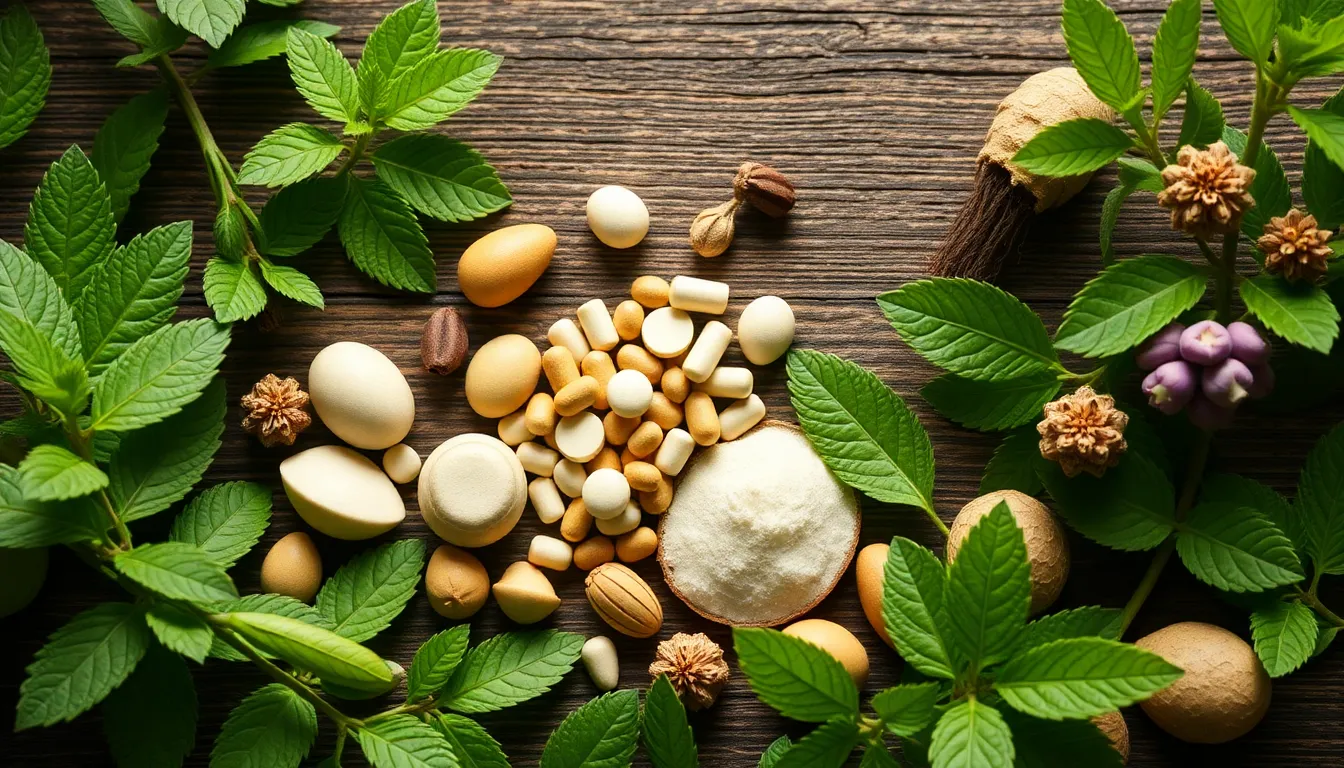 Natural herbal extracts illustration