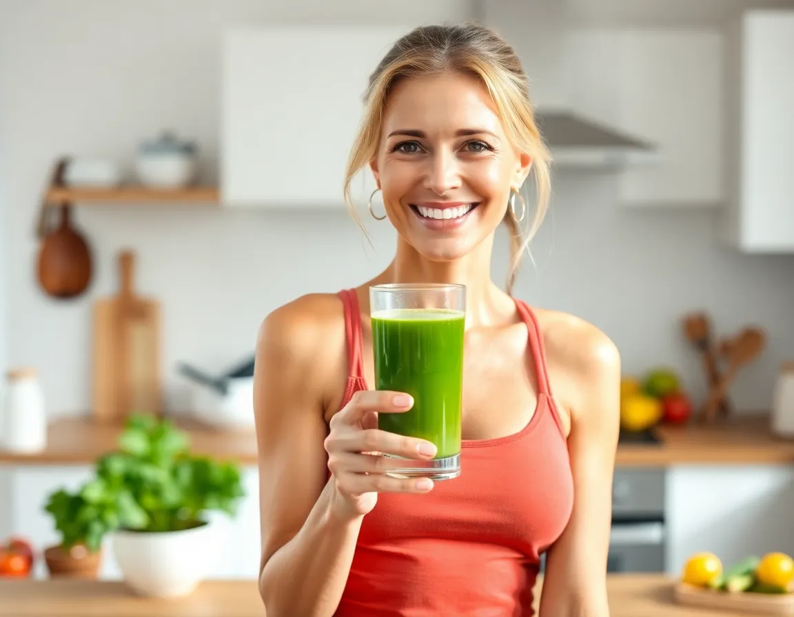 Woman enjoying Ikaria Lean Belly Juice