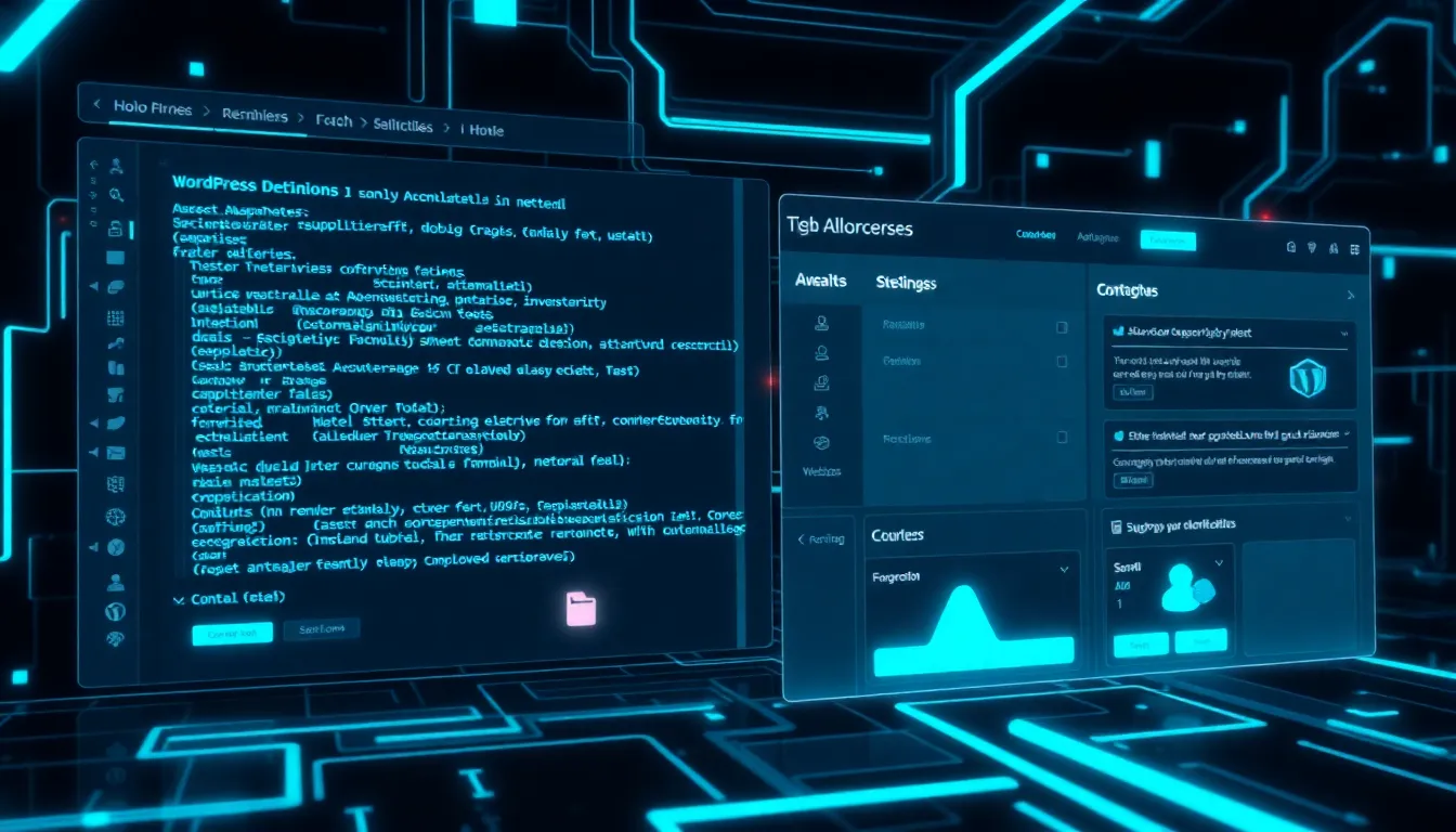 WordPress theme development visualization