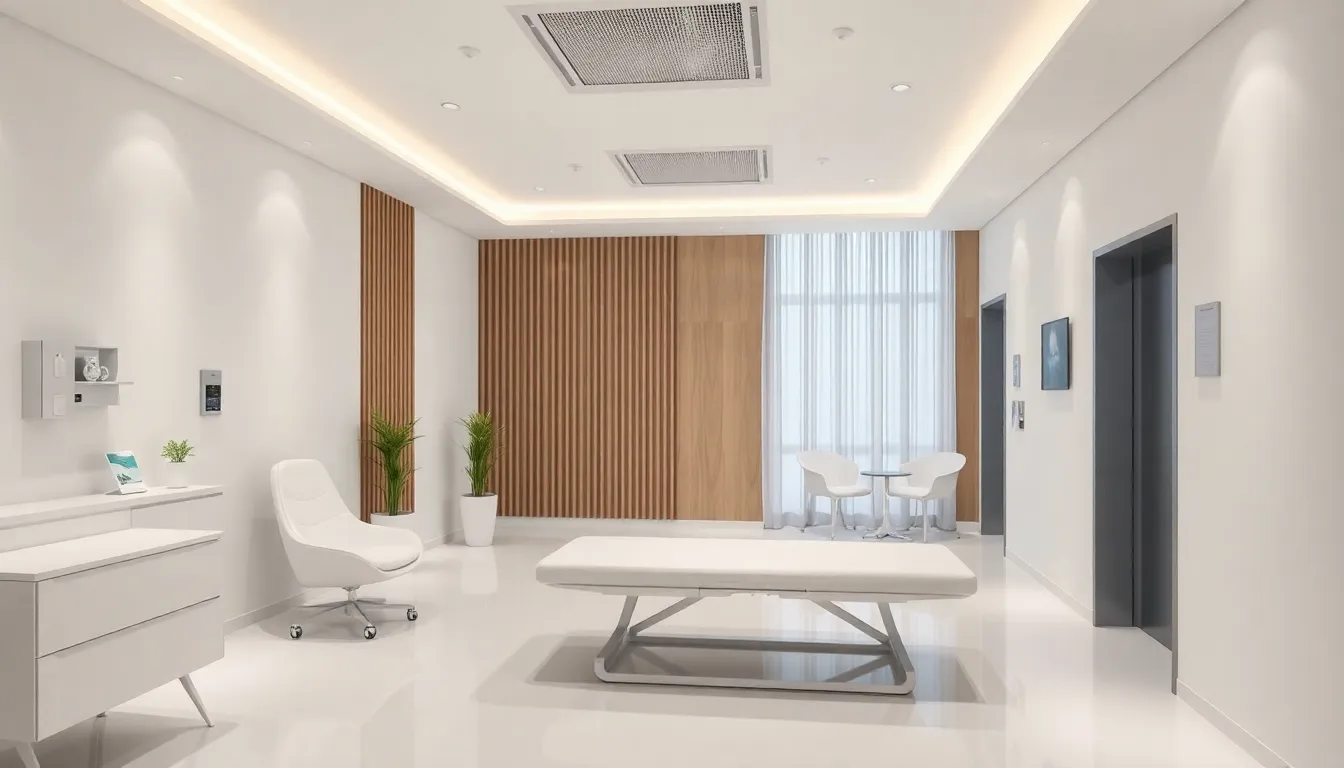 Modern gynecology clinic interior