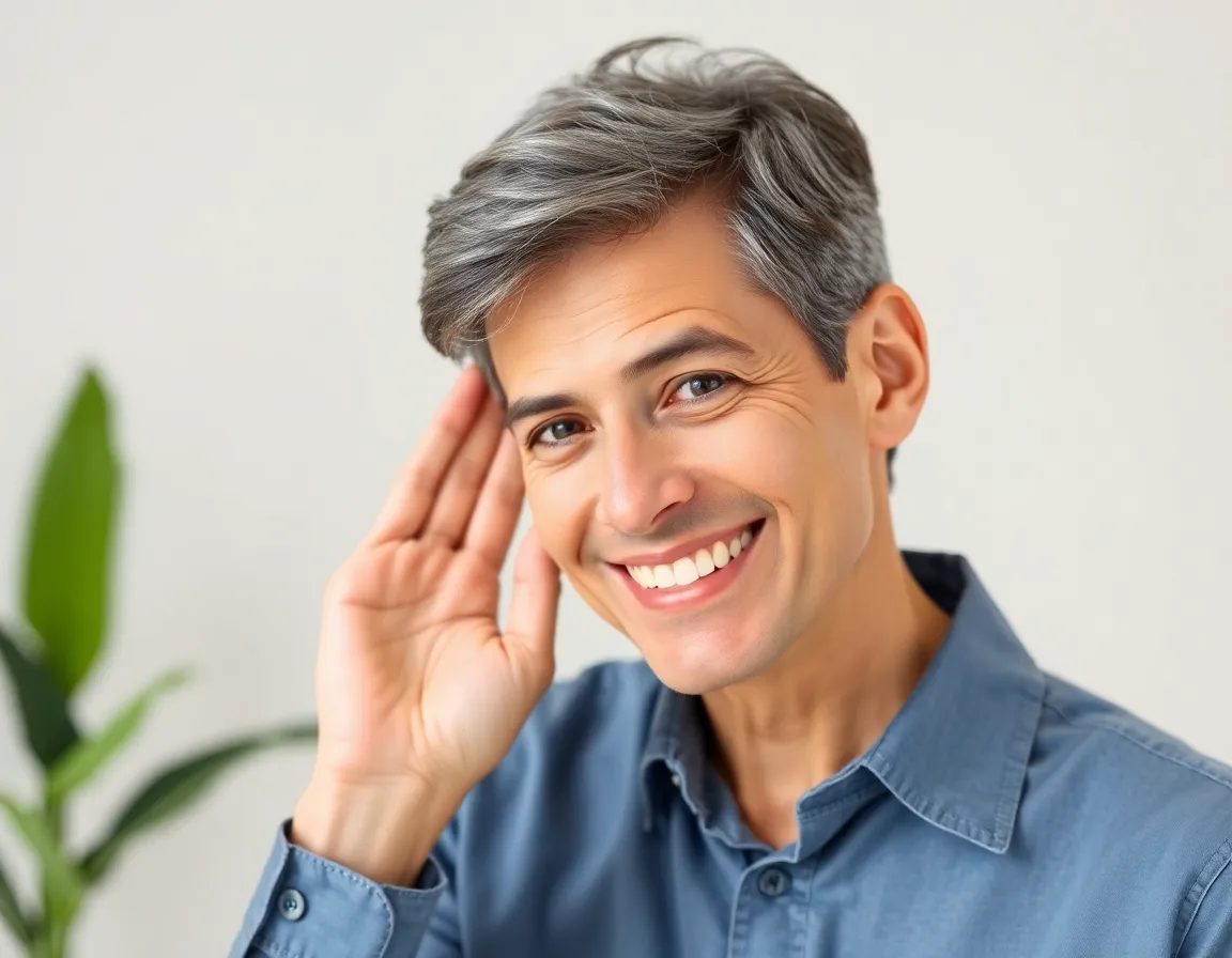Person experiencing improved hearing with Audifort