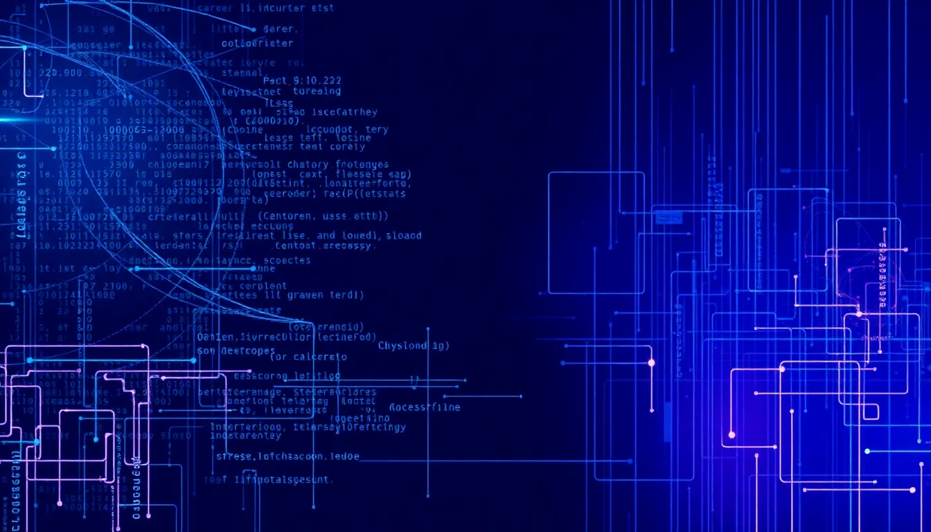 Technology background with coding elements