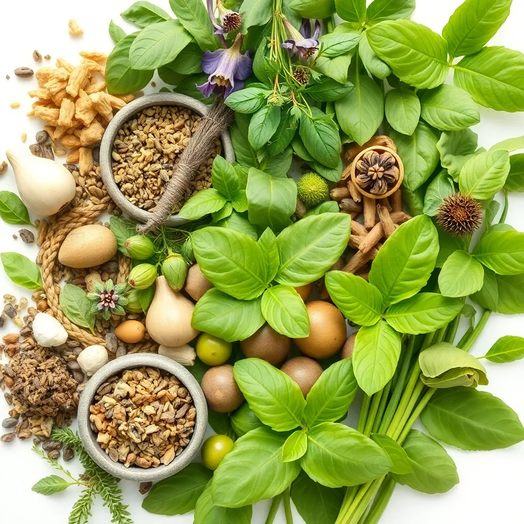Natural ingredients illustration