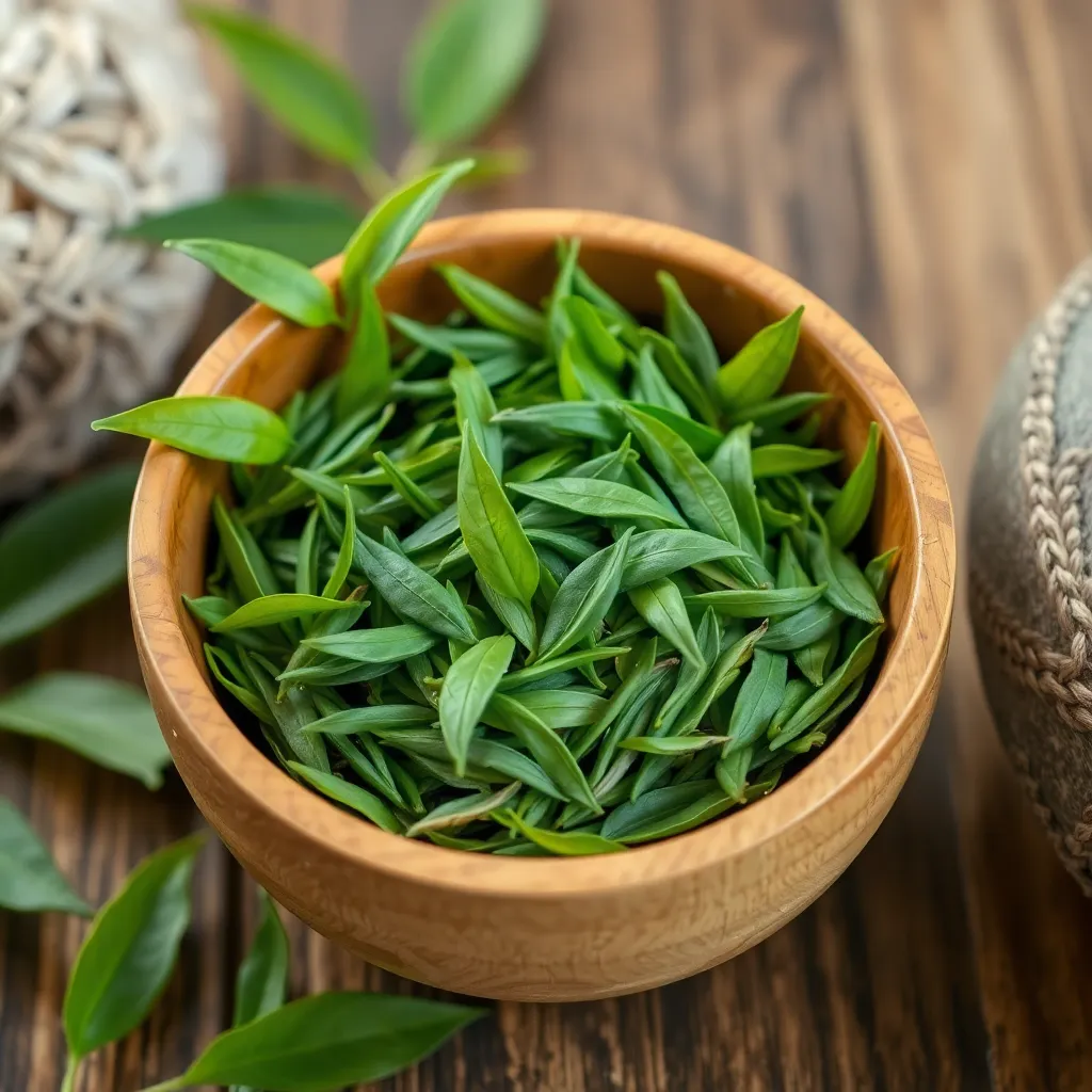 Green tea leaves ingredient
