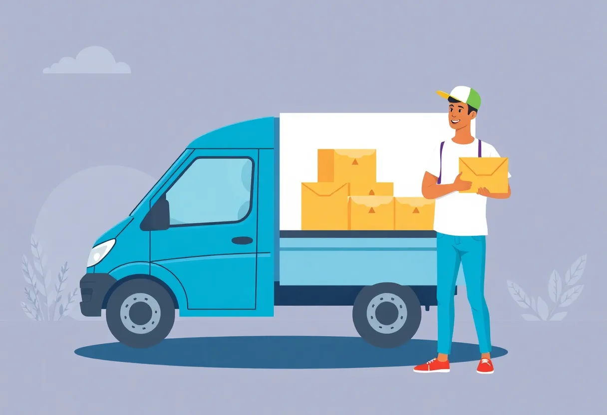 Free delivery service illustration