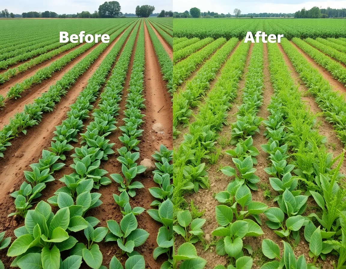 Comparison showing benefits of organic fertilizers