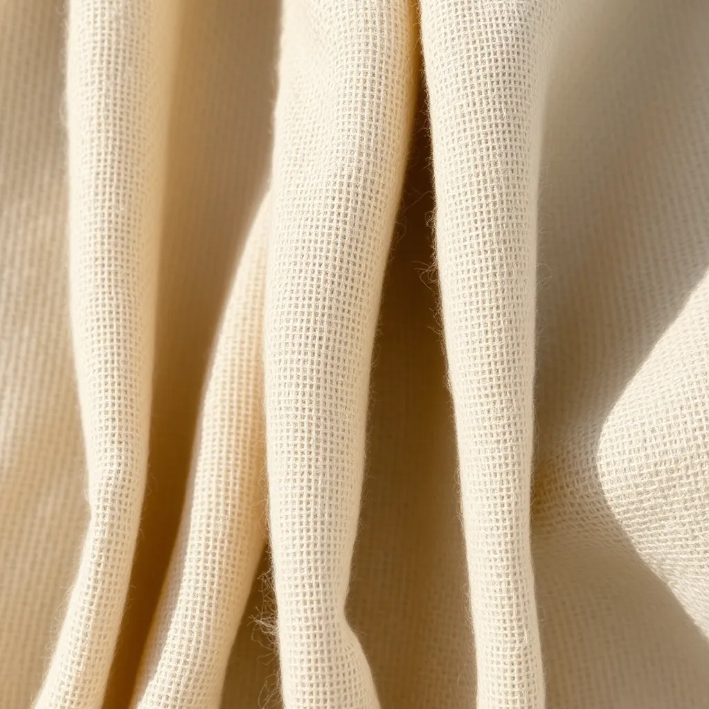 Sustainable fabric materials close-up