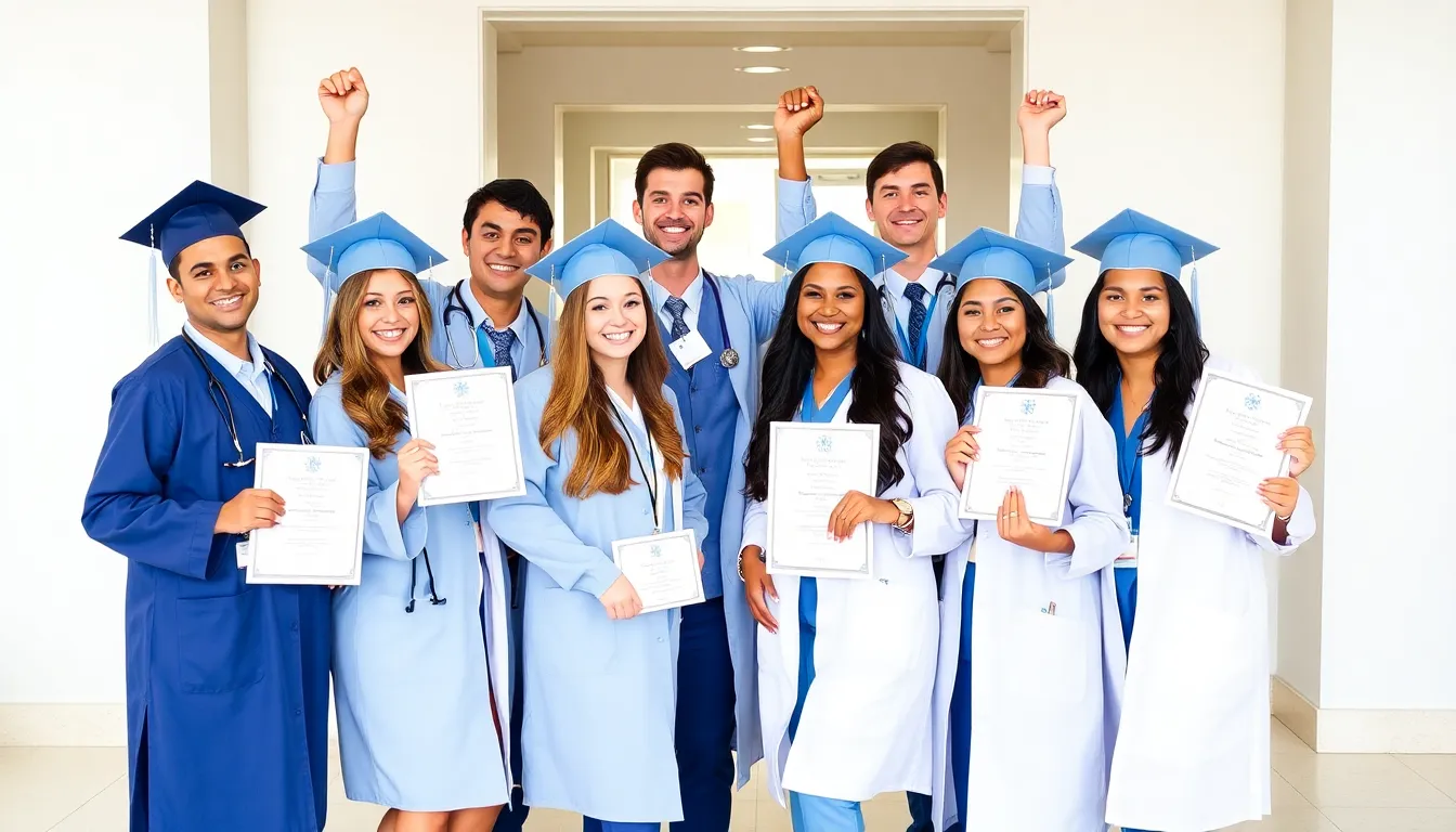 Successful job placement celebration