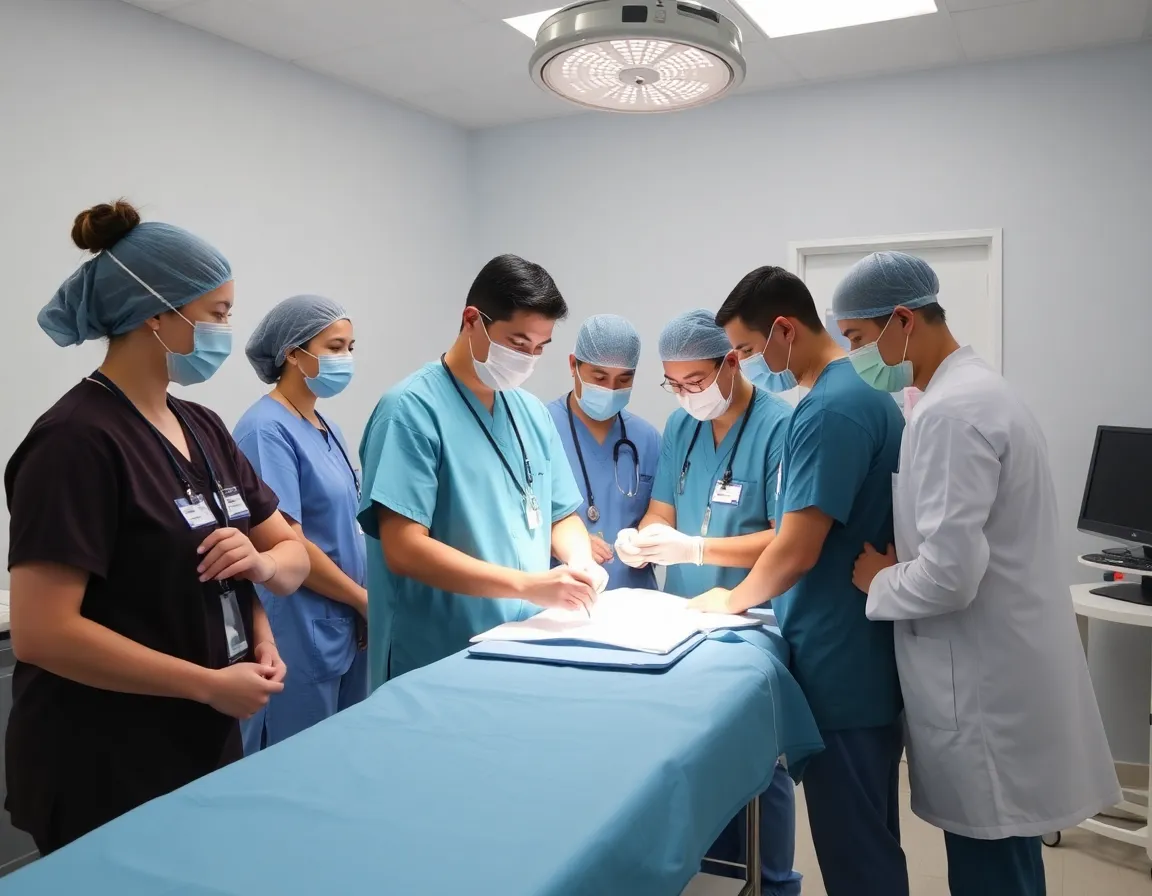 Practical medical training session