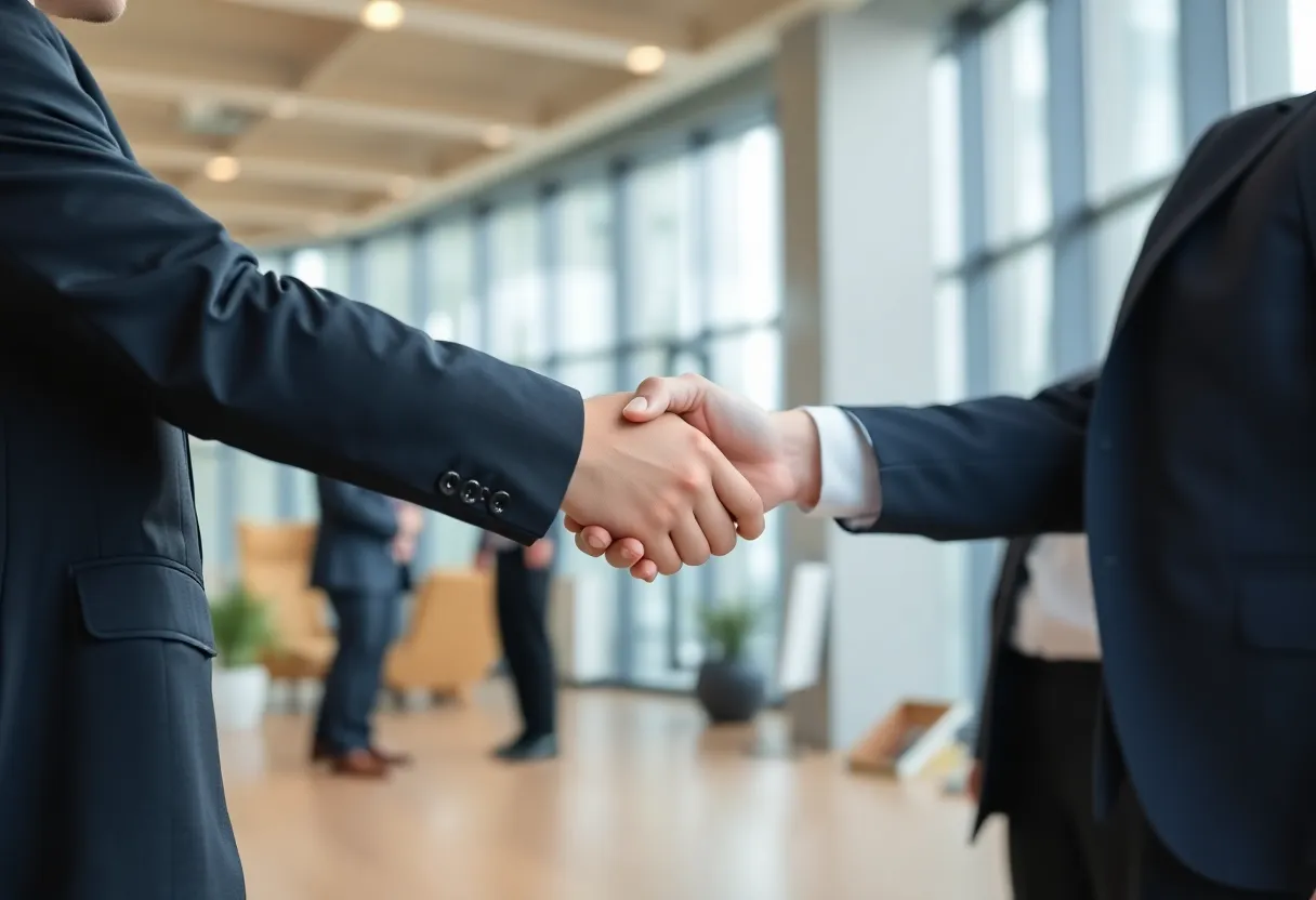 Verified employers handshake