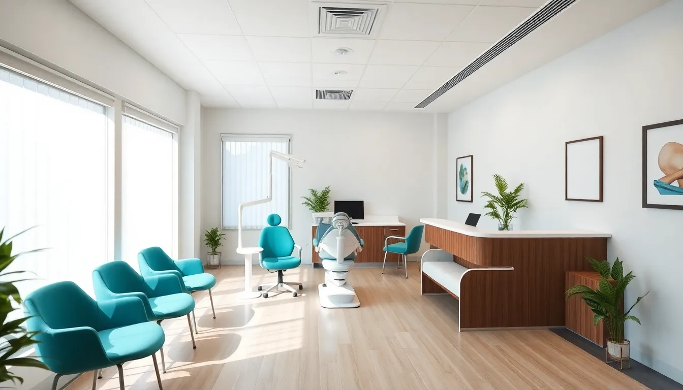 Modern dental office reception area
