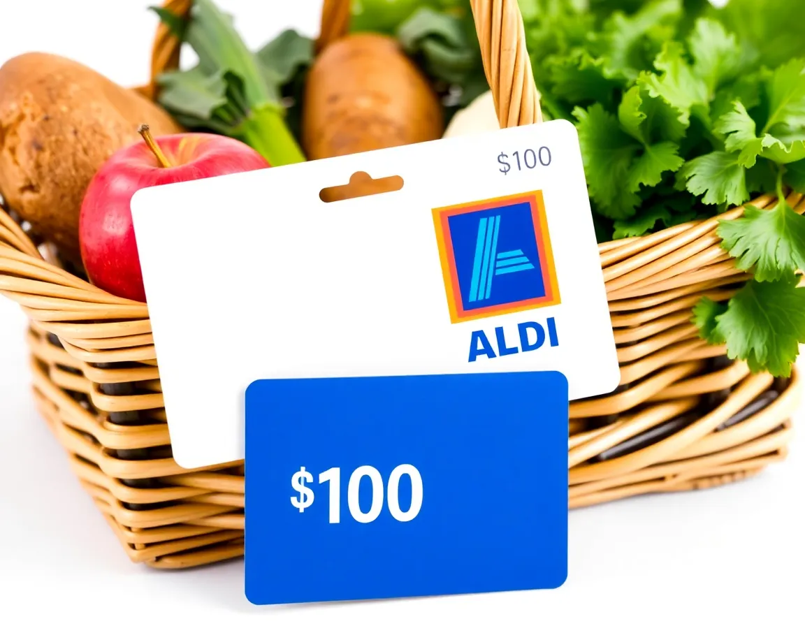 Aldi Gift Card and Grocery Basket