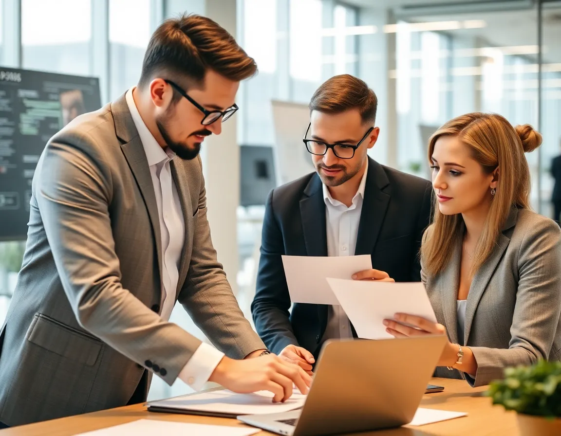 Expert consulting team at work