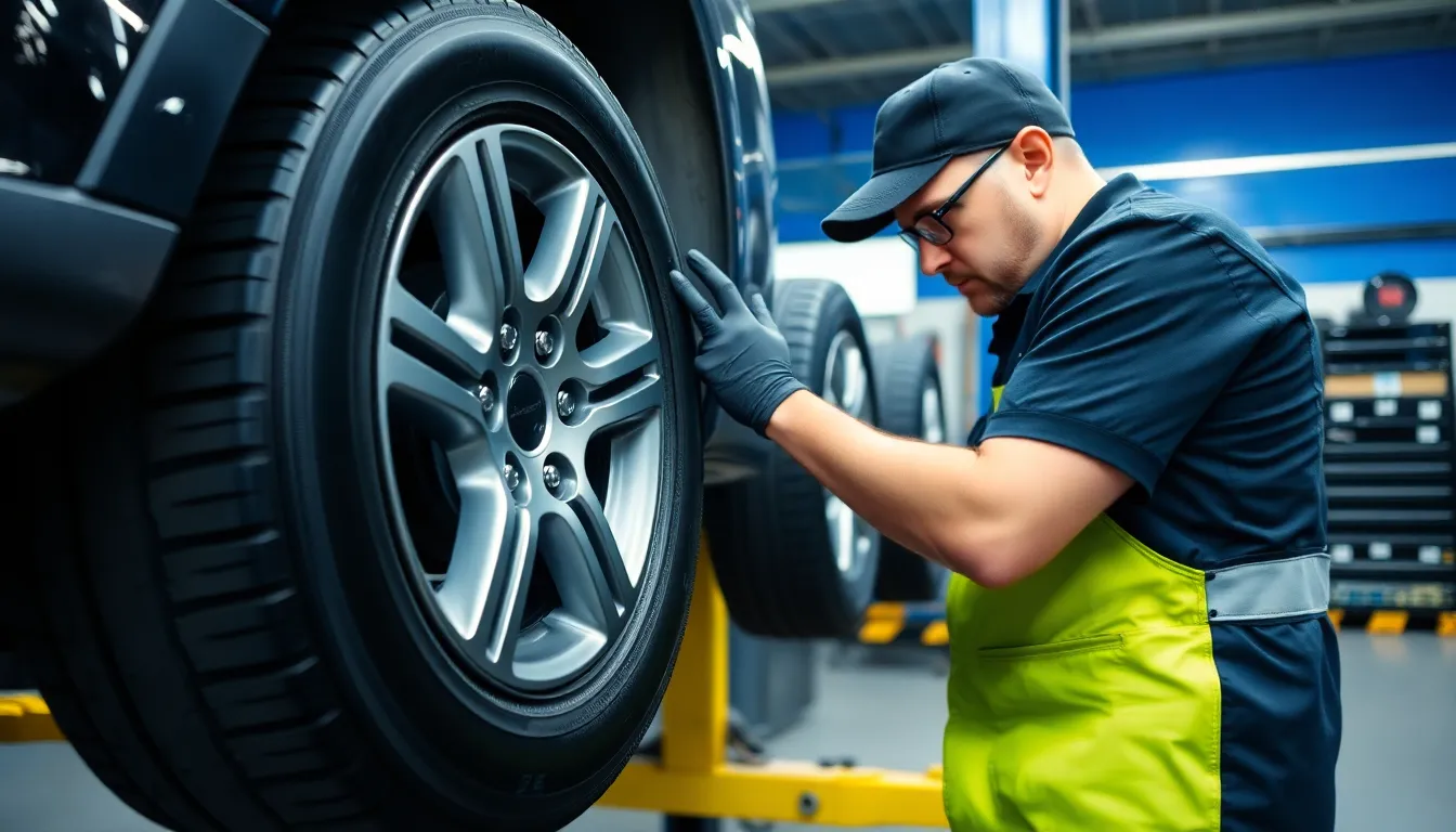 Tire service and wheel alignment