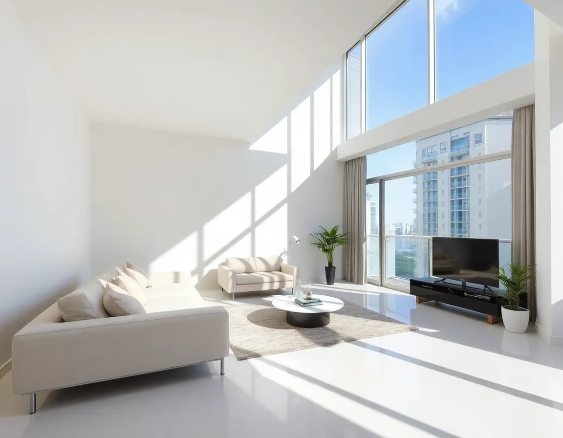 Professionally cleaned modern Brisbane apartment interior, inspection-ready