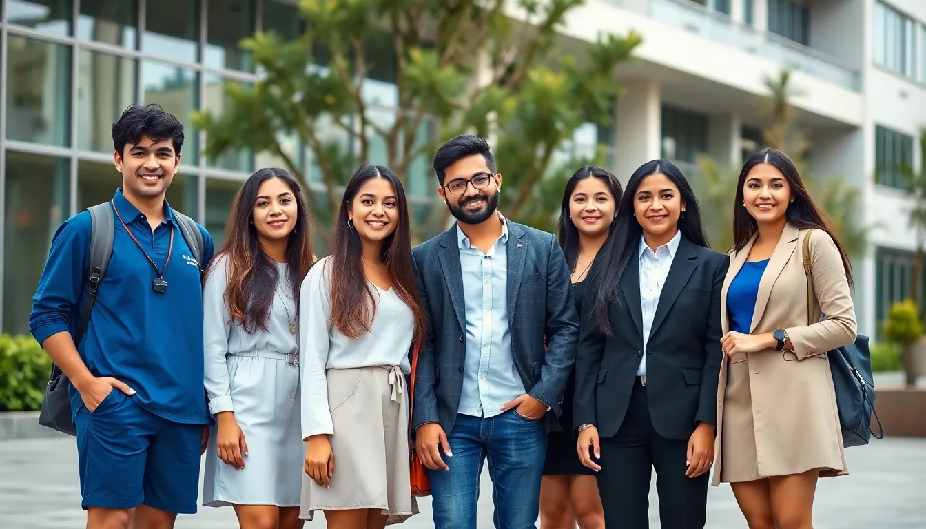 Estudiantes de la Universidad Binacional en campus moderno