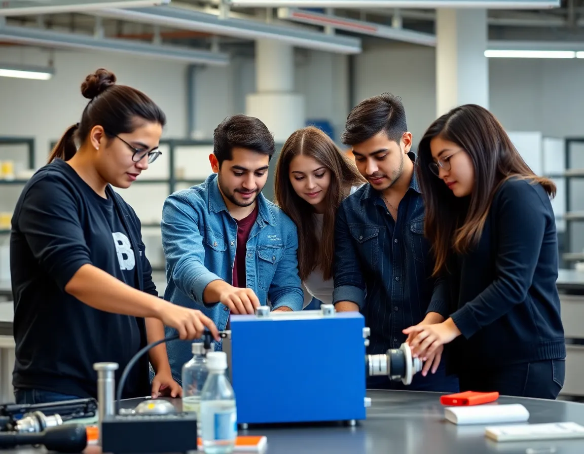 Estudiantes aprendiendo de forma práctica