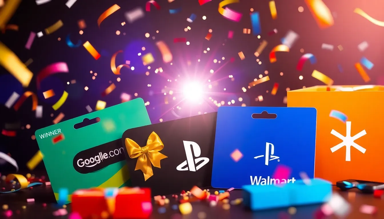 Gift cards celebration