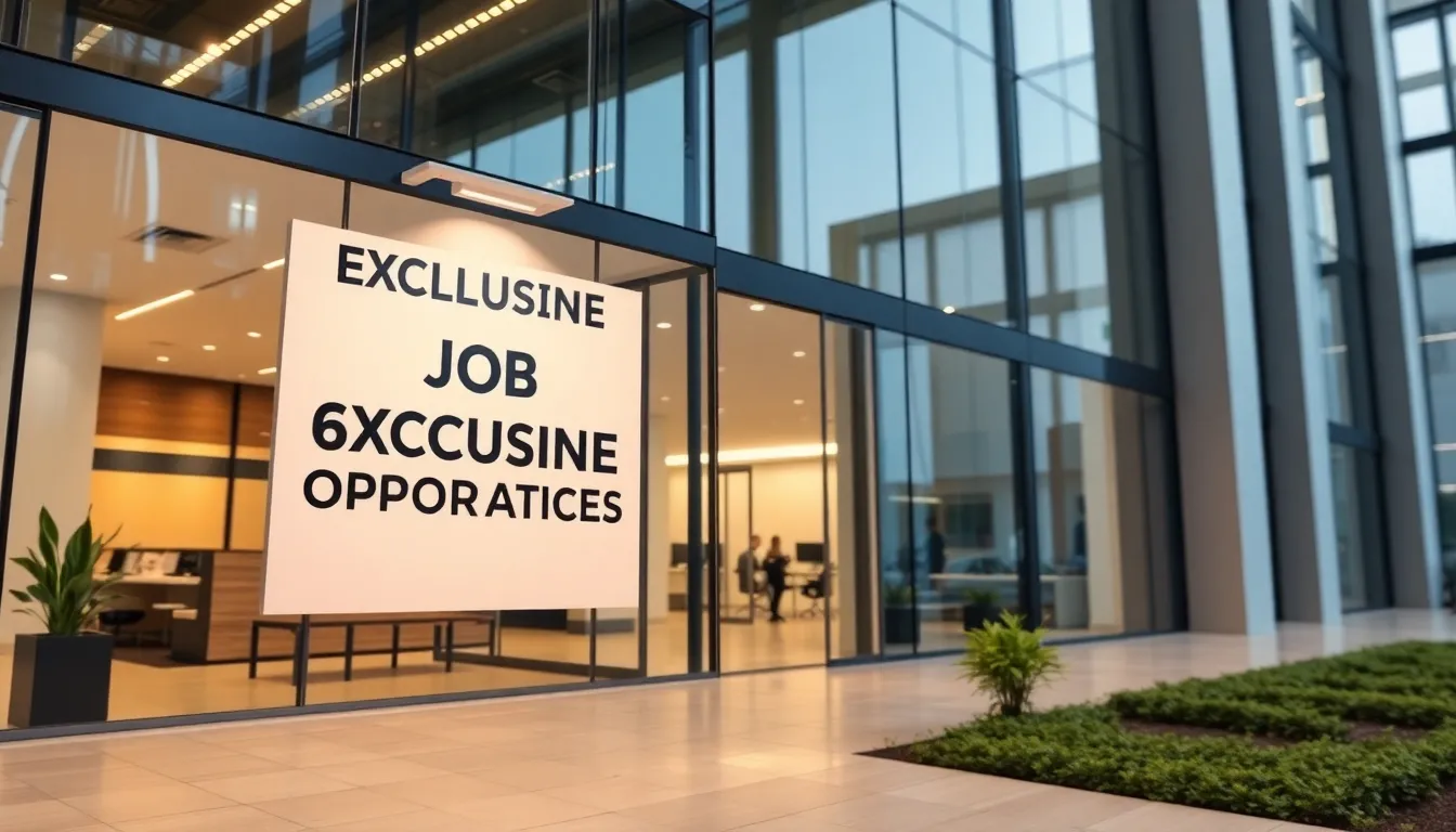 Exclusive job opportunities