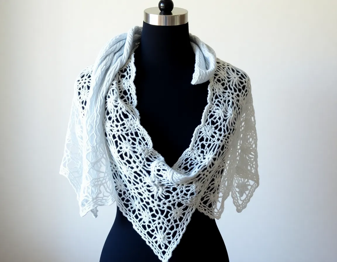 Crochet lace shawl