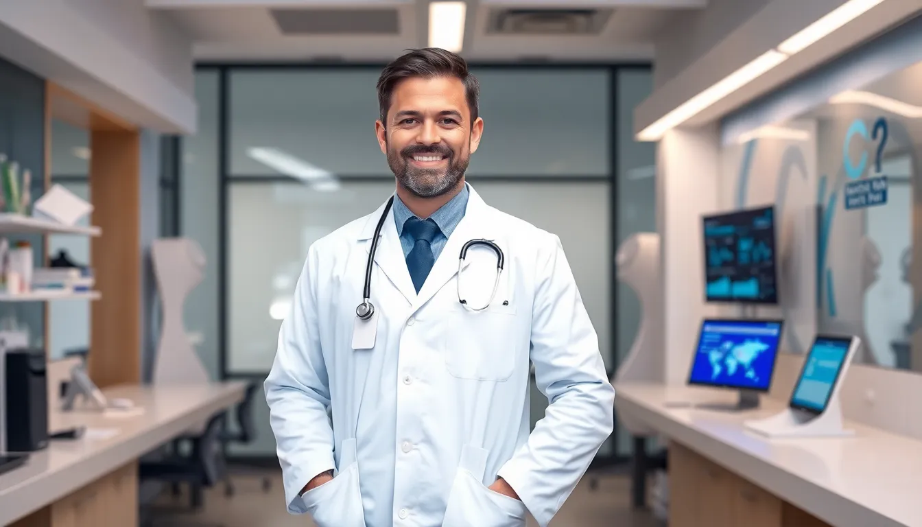 Professional doctor with modern branding