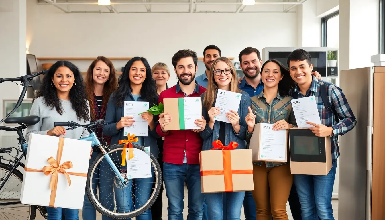 People with survey rewards and household products