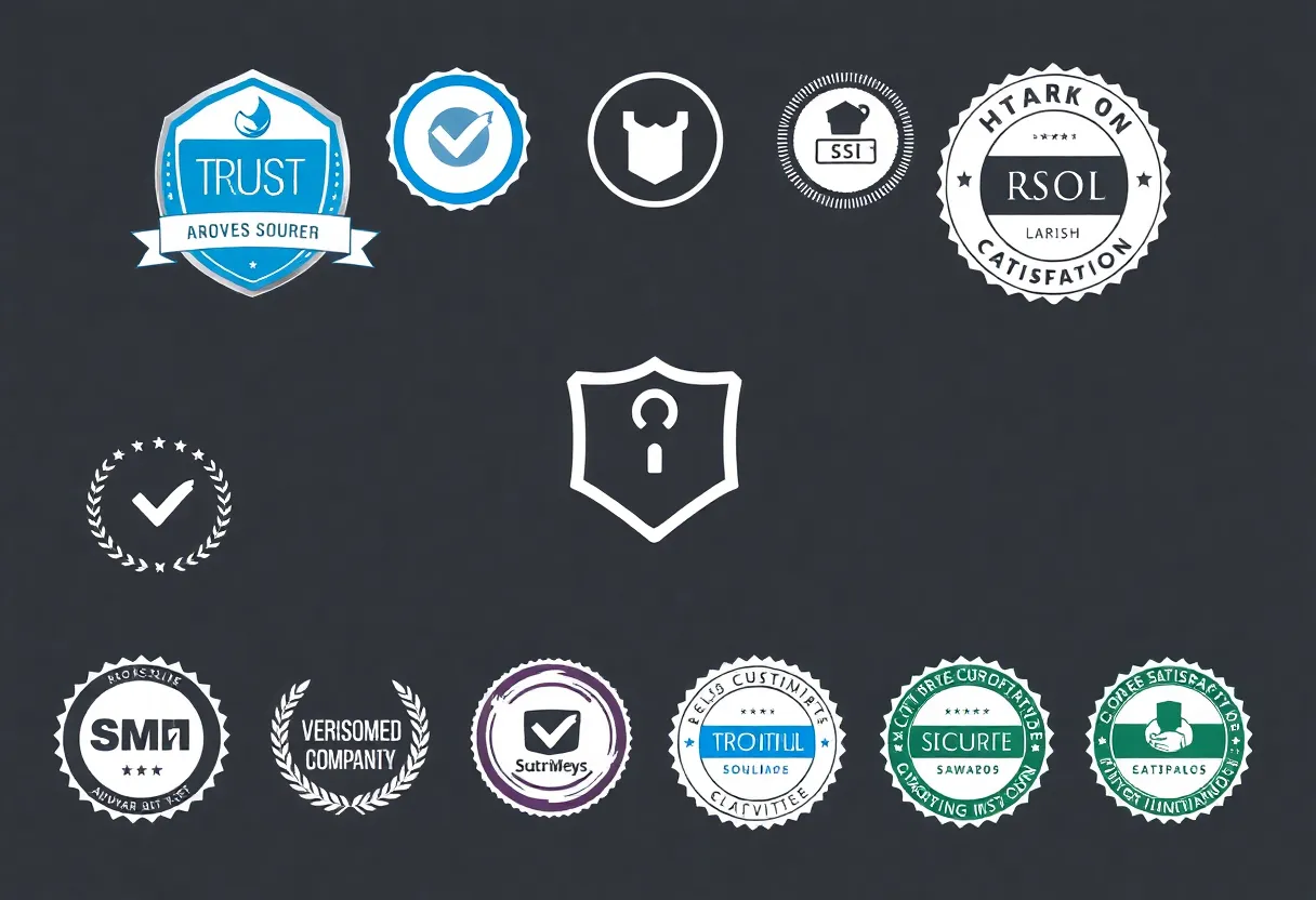 Trust badges and security certificates