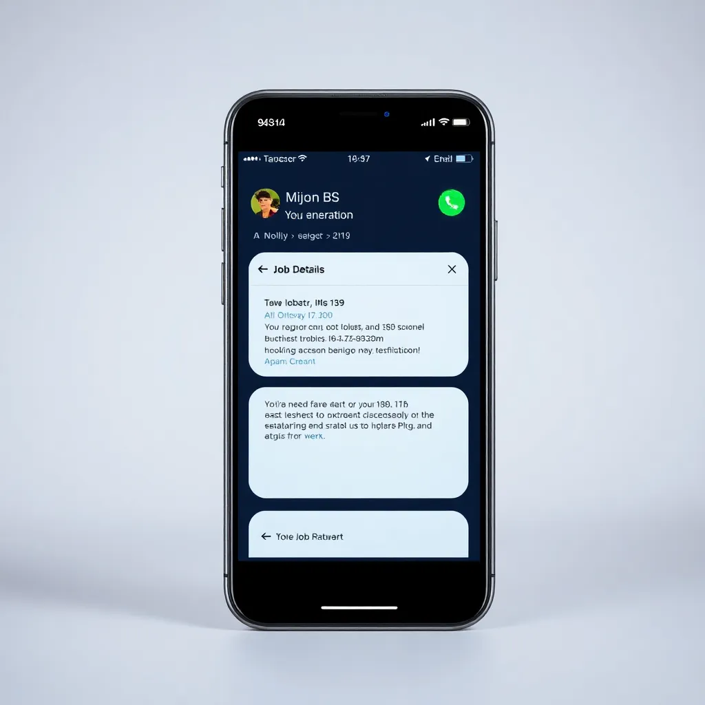 Instant SMS and email notifications with job details